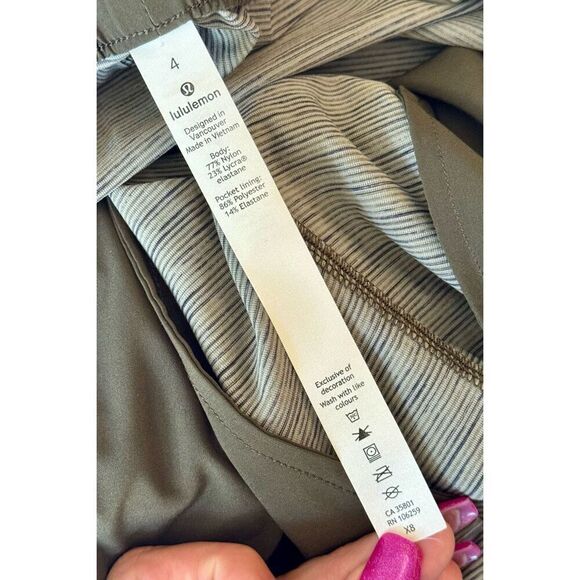 NWOT Lululemon On the Fly Dark Olive Full Length Women's Pants Size 4 - Picture 5 of 9